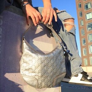 Silver Gucci Jackie Shoulder Bag